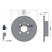Textar 2 x Solid Front Brake Discs 92046300-x2