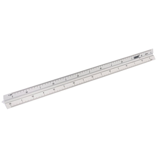 Draper Aluminium Triangle Scale Rule, 300mm 17686 Draper - Dynamic Drive