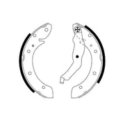Mintex Brake Shoe Set Axle Kit fits Renault Laguna I 1995-2001