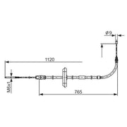 Bosch Handbrake Cable Front fits Mini Mini 2013-2020