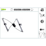 Valeo Electric Window Regulator Lifter Left Front 850598