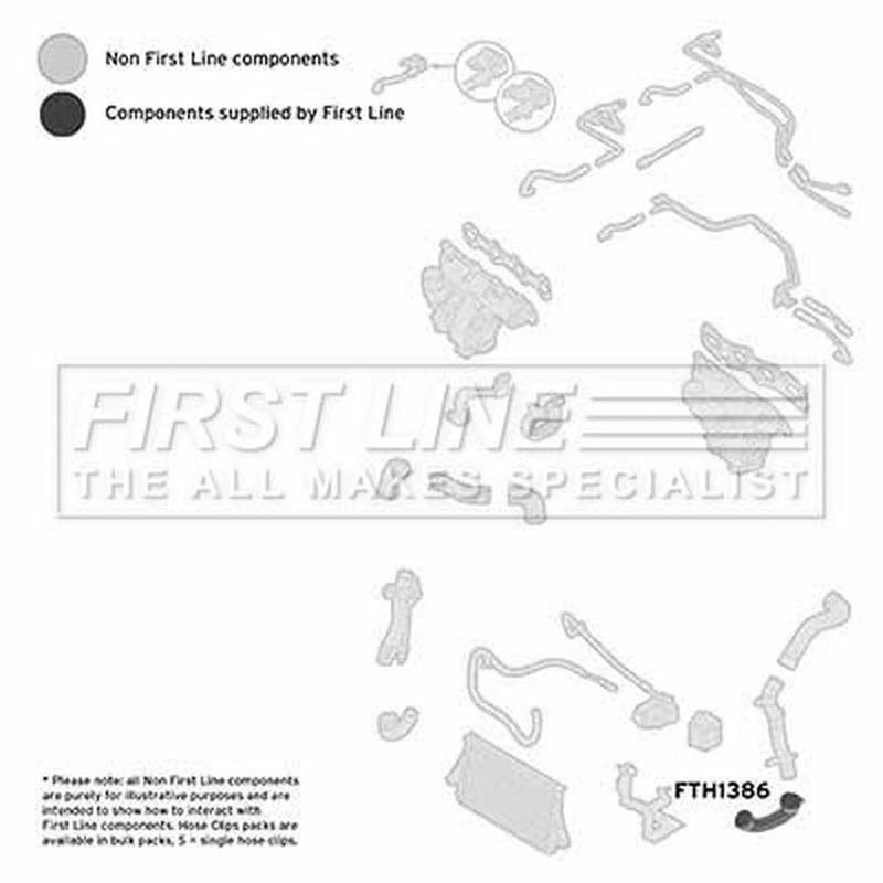 First Line Intercooler Turbo Charge Air Hose fits Opel Signum 2005-2008 3.0