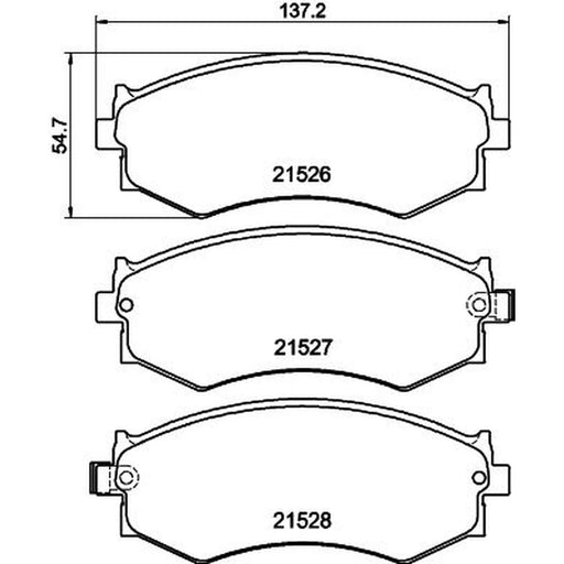 Mintex Front Brake Pad Set fits Infiniti G20 1990-1997 2.0