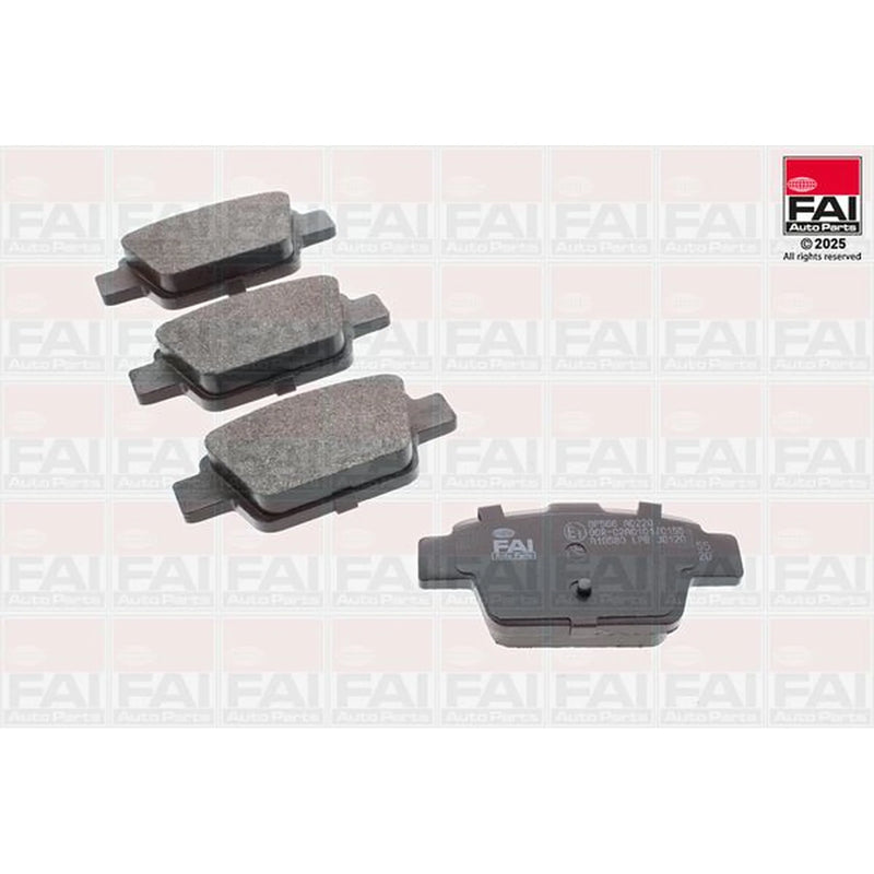FAI Rear Brake Pad Set fits Alfa Romeo Mito 2008-2018 1.3 1.4 1.6