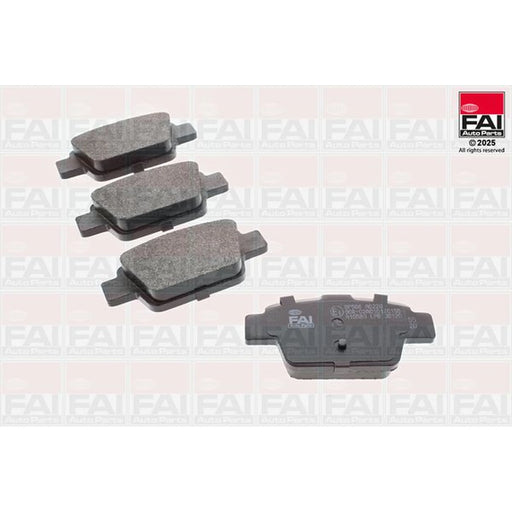 FAI Rear Brake Pad Set fits Alfa Romeo Mito 2008-2018 1.3 1.4 1.6