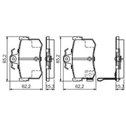 Bosch Front & Rear Pads fits Rover 800 1988-1999 2.5