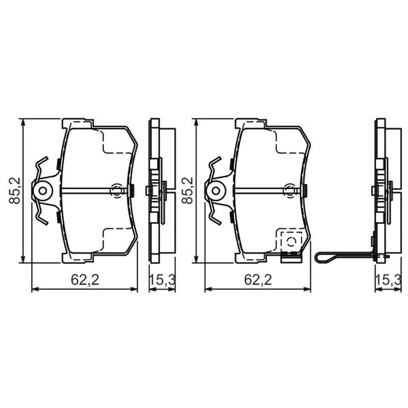 Bosch Front & Rear Pads fits Rover 800 1988-1999 2.5