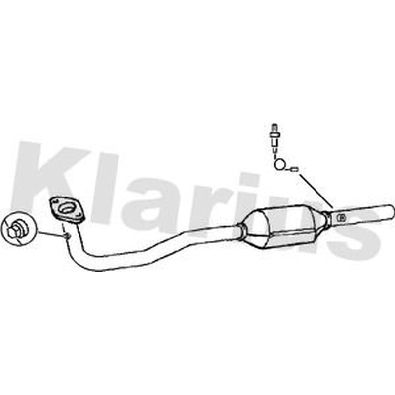 Klarius Catalyst Type Approved With Pipe fits Dacia Logan 2004 on 1.4 1.6
