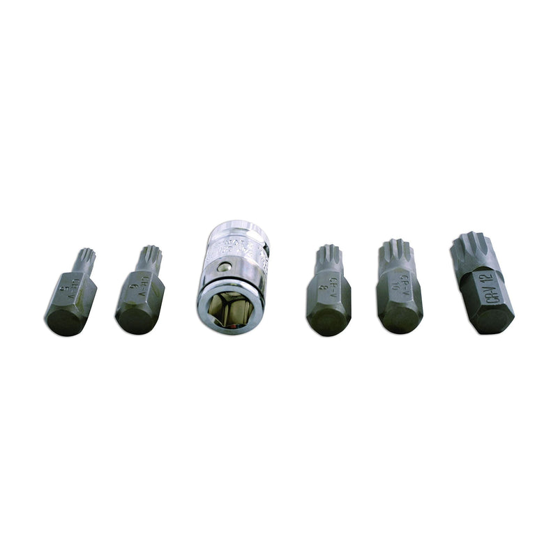 Laser Spline Bit Set 6pc 0592 Laser - Dynamic Drive