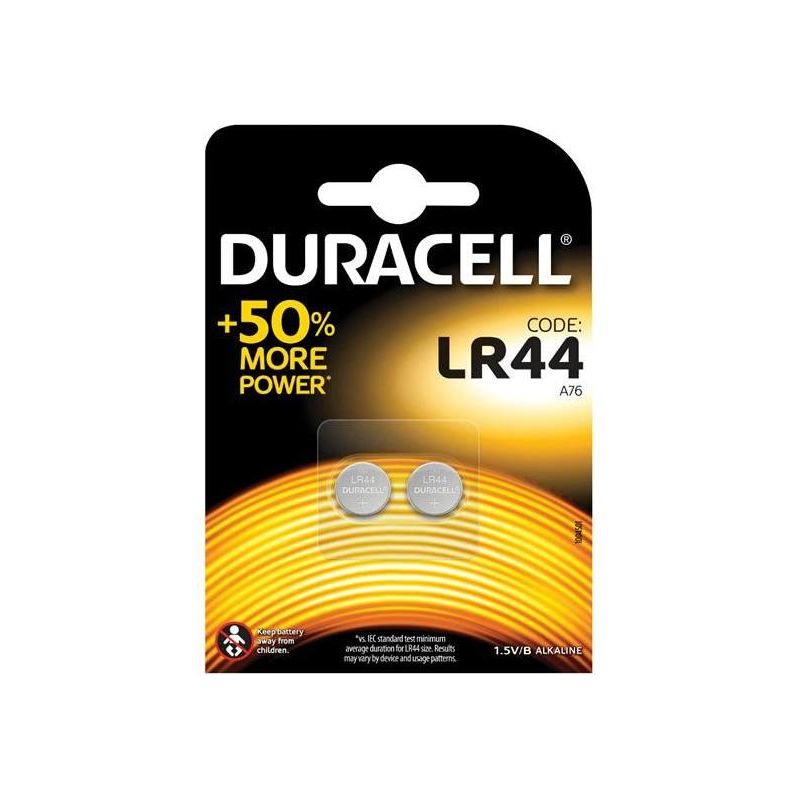Duracell LR44 A76 Button Battery (Pack 2) Duracell - Dynamic Drive