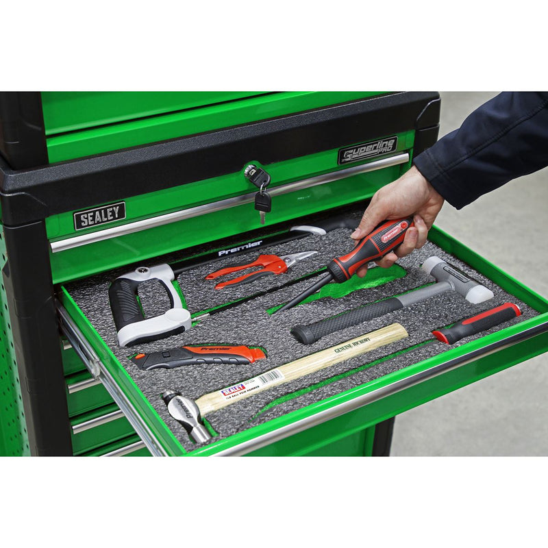 Sealey Easy Peel Shadow Foamï Green/Black 1200 x 550 x 50mm SF50G Sealey - Dynamic Drive