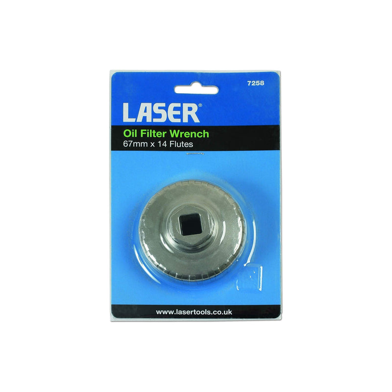 Laser Oil Filter Wrench 1/2"D - 67mm x 14 Flutes 7258 Laser - Dynamic Drive