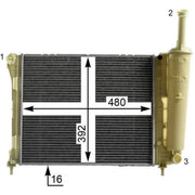 Mahle Engine Radiator fits Fiat Panda 2012 on 1.2