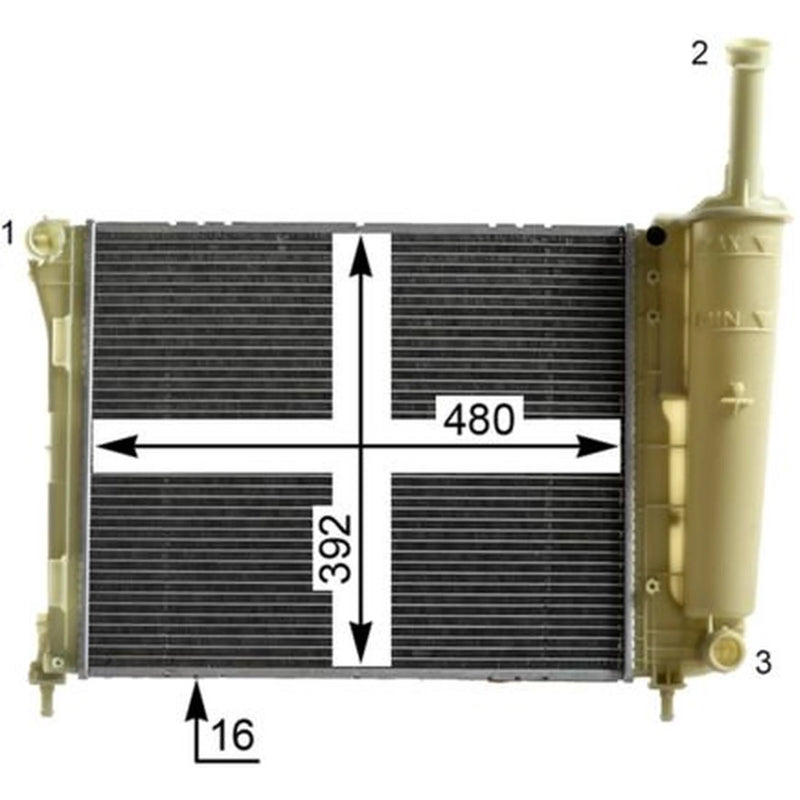 Mahle Engine Radiator fits Fiat Panda 2012 on 1.2