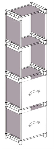 Quest Pack Away Camping Tent Shelf Storage Unit with 2 x Storage Boxes Quest - Dynamic Drive