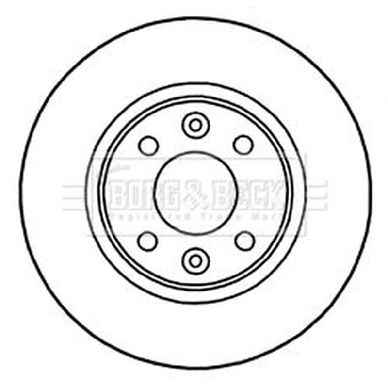 Borg & Beck Front Brake Discs & Pads fits Smart Fortwo 2017 on 453.391 453.491
