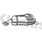 Klarius Box With Tail Pipe Rear fits Kia Rio II 2005-2011 1.5