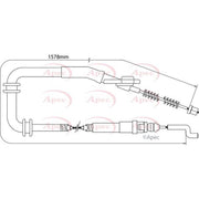 Apec Handbrake Cable Left Rear fits VW Amarok 2010-2022 2.0 3.0