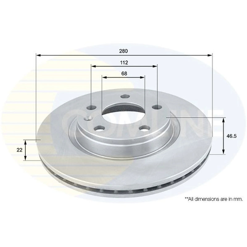 Comline Front Brake Internally Vented Discs & Pads fits Audi A8 D2 1996-2002