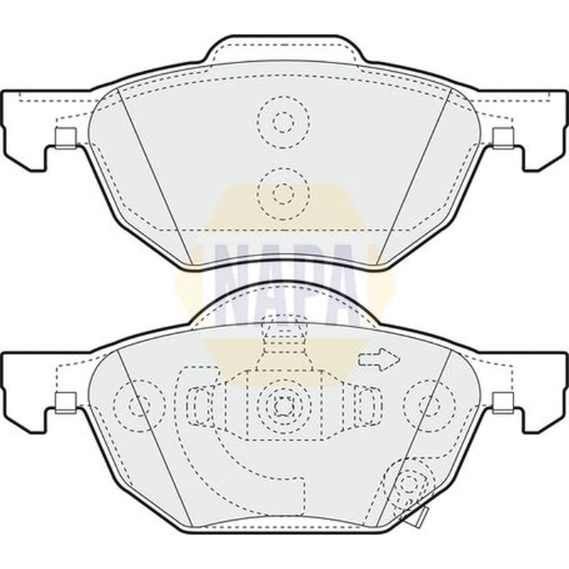NAPA Front & Rear Pads fits Honda Accord VII 2003-2008 2.0 2.2 2.4