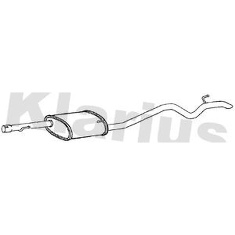 Klarius Box With Tail Pipe Rear fits Nissan Navara NP300 Pickup 2015 on 2.3