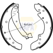 NAPA Brake Shoe Set Axle Kit fits Citroën Relay I 1994-2002 1.9 2.0 2.5 2.8