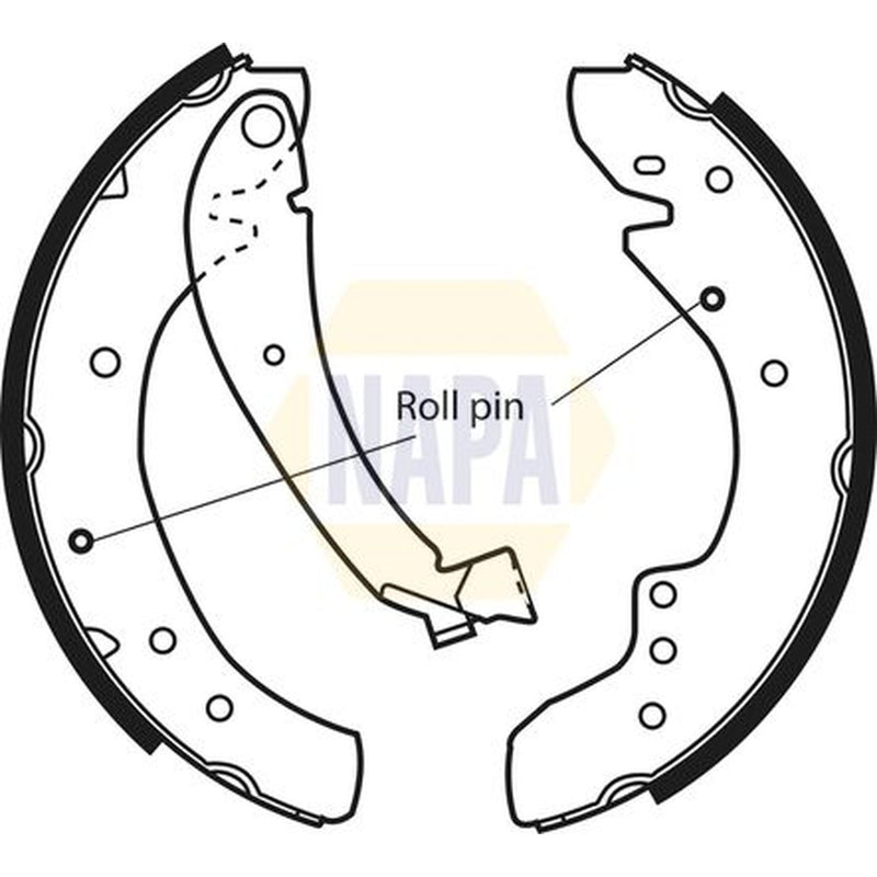 NAPA Brake Shoe Set Axle Kit fits Citroën Relay I 1994-2002 1.9 2.0 2.5 2.8