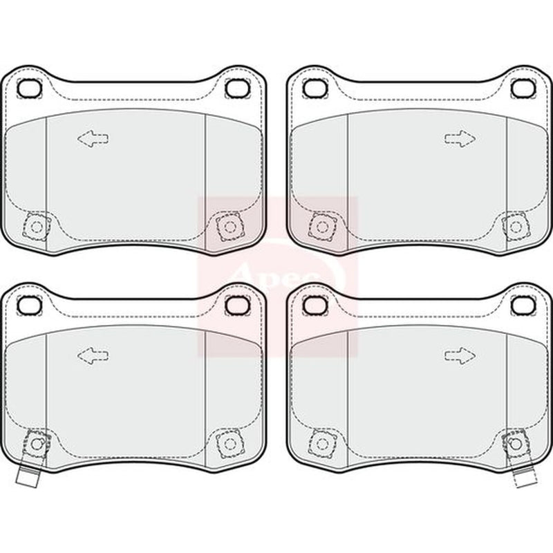 Apec Rear Brake Pad Set PAD1673