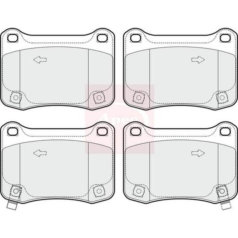 Apec Rear Brake Pad Set fits Lexus Is II 2007-2013