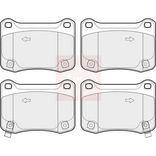Apec Rear Brake Pad Set PAD1673