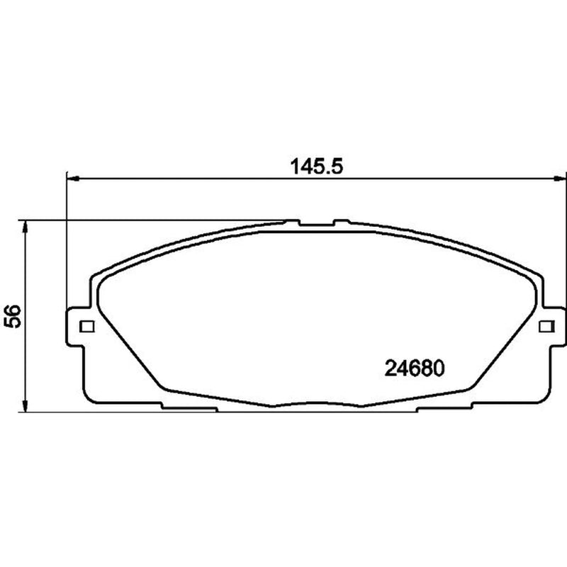 DON Front Brake Pad Set fits Toyota Hiace / Commuter V Bus 2005-2006 2.5 2.7