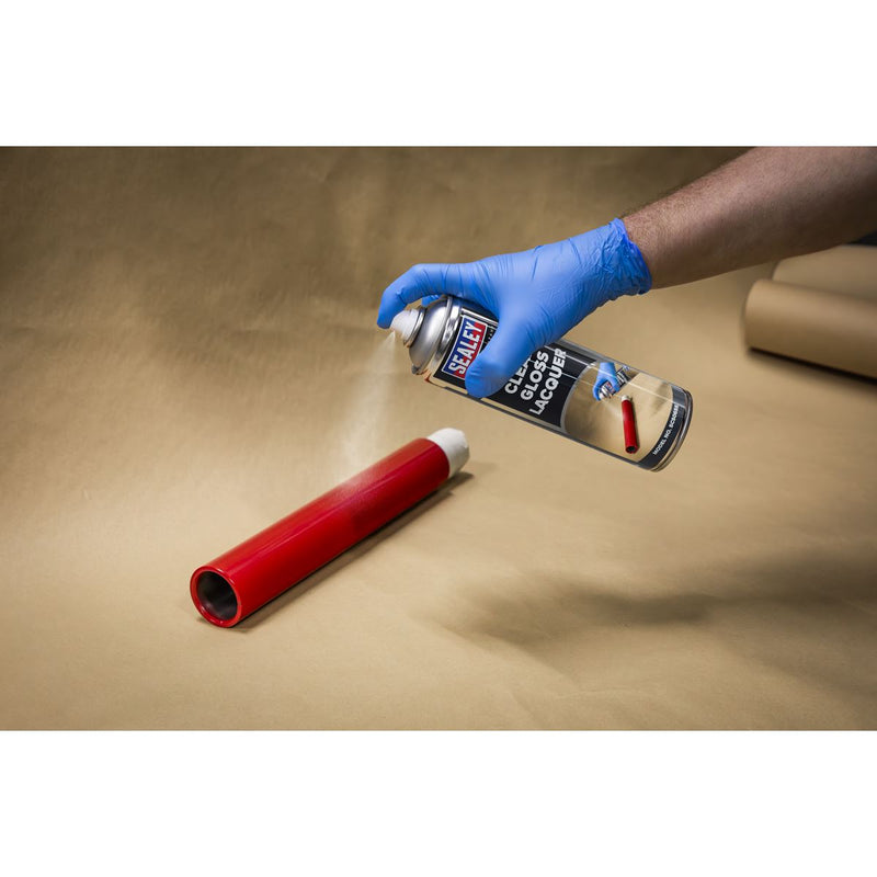 Sealey Gloss Lacquer 500ml, Clear - Pack of 6 SCS065 Sealey - Dynamic Drive