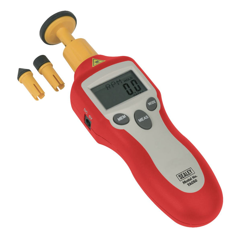 Sealey Digital Tachometer Contact/Non-Contact TA050 Sealey - Dynamic Drive