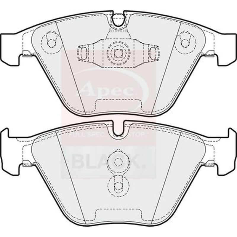 Apec Black Front Brake Vented Discs & Pads fits BMW Z4 Roadster 2009-2016