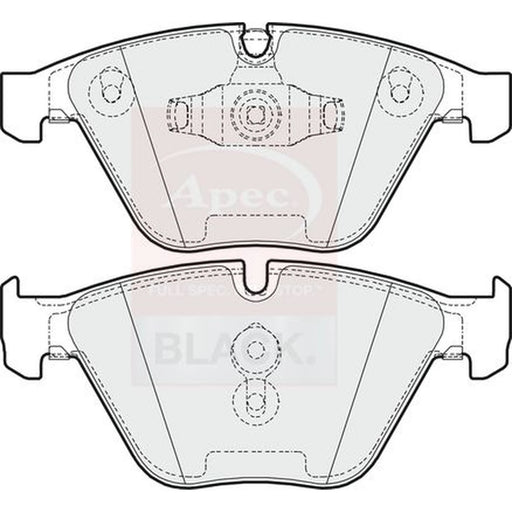 Apec Black Front Brake Vented Discs & Pads fits BMW Z4 Roadster 2009-2016
