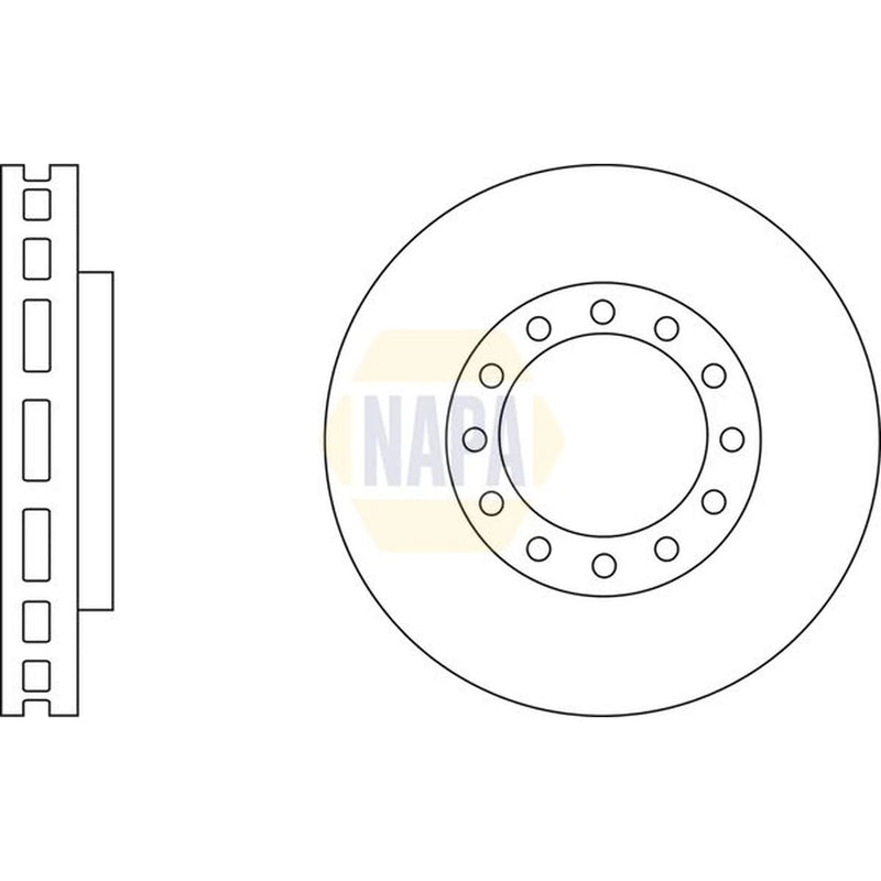NAPA 2 x Vented Brake Discs