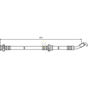 NAPA Brake Hydraulic Hose Line Front Left fits Nissan Micra C+C III 2005-2010