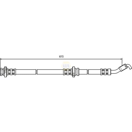 NAPA Brake Hydraulic Hose Line Front Left NBH1395