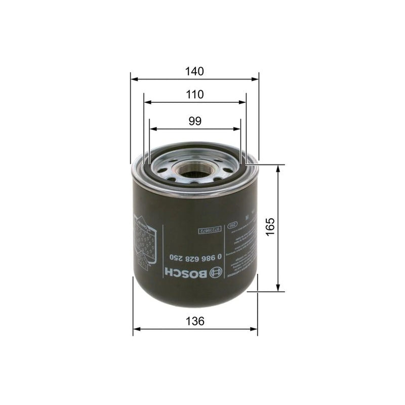Bosch Cv Air Filter (A Dryer) Z8250 (Hgv) 0 986 628 250