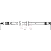 Apec Brake Hydraulic Hose Line Front fits Renault Laguna 2008-2015 2.0 3.5