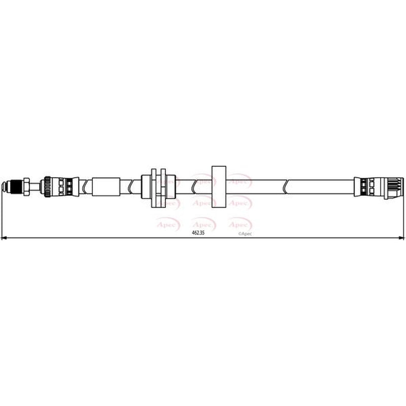 Apec Brake Hydraulic Hose Line Front fits Renault Laguna 2008-2015 2.0 3.5