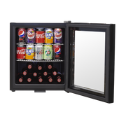 Baridi 50L Table Top Beer & Drinks Mini Fridge 3-10C Light Black & Glass Baridi  - Dynamic Drive