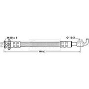 Borg & Beck Brake Hydraulic Hose Line Rear BBH6757