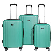 Dellonda 3-Piece Lightweight ABS Luggage Set with TSA Lock  Teal Dellonda  - Dynamic Drive