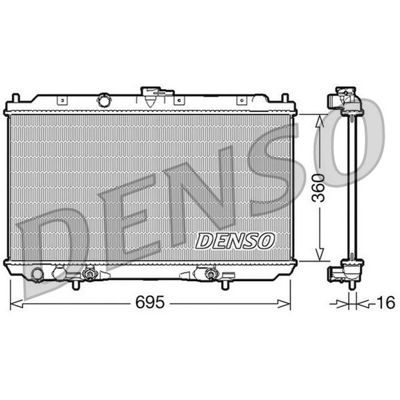 Denso Engine Radiator fits Nissan Almera 2000-2006 1.8