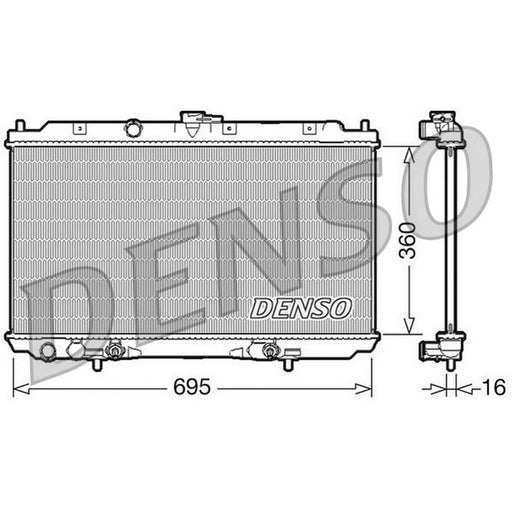 Denso Engine Radiator fits Nissan Almera 2000-2006 1.8