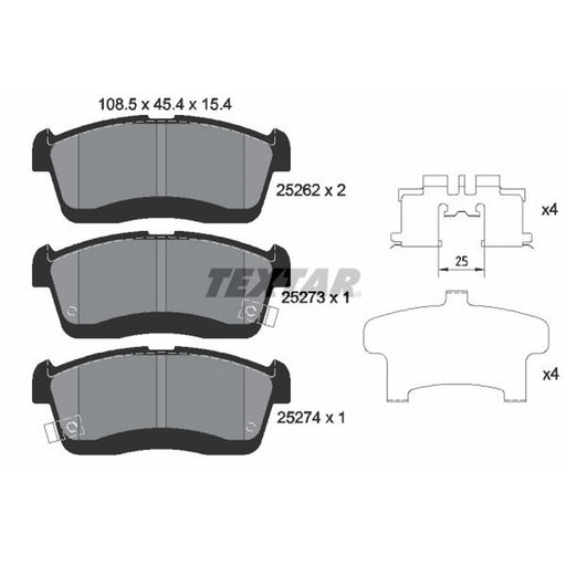 Textar Front Brake Pad Set 2526201