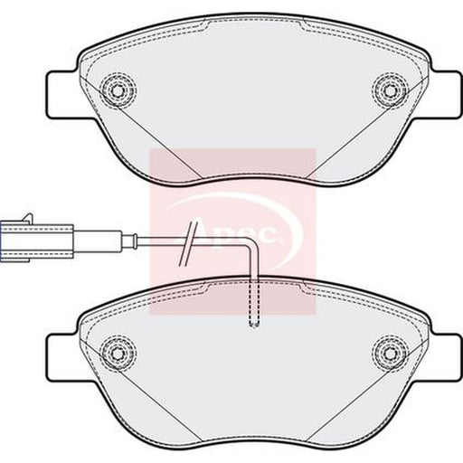 Apec Front Brake Pad Set fits Abarth 500 / 595 / 695 2008 on 1.4