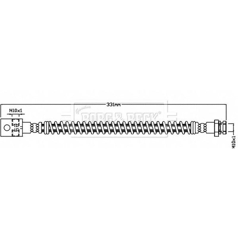 Borg & Beck Brake Hydraulic Hose Line Rear Right BBH8667