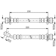 Bosch Brake Hydraulic Hose Line Rear Right fits Honda Civic VIII 2005-2012
